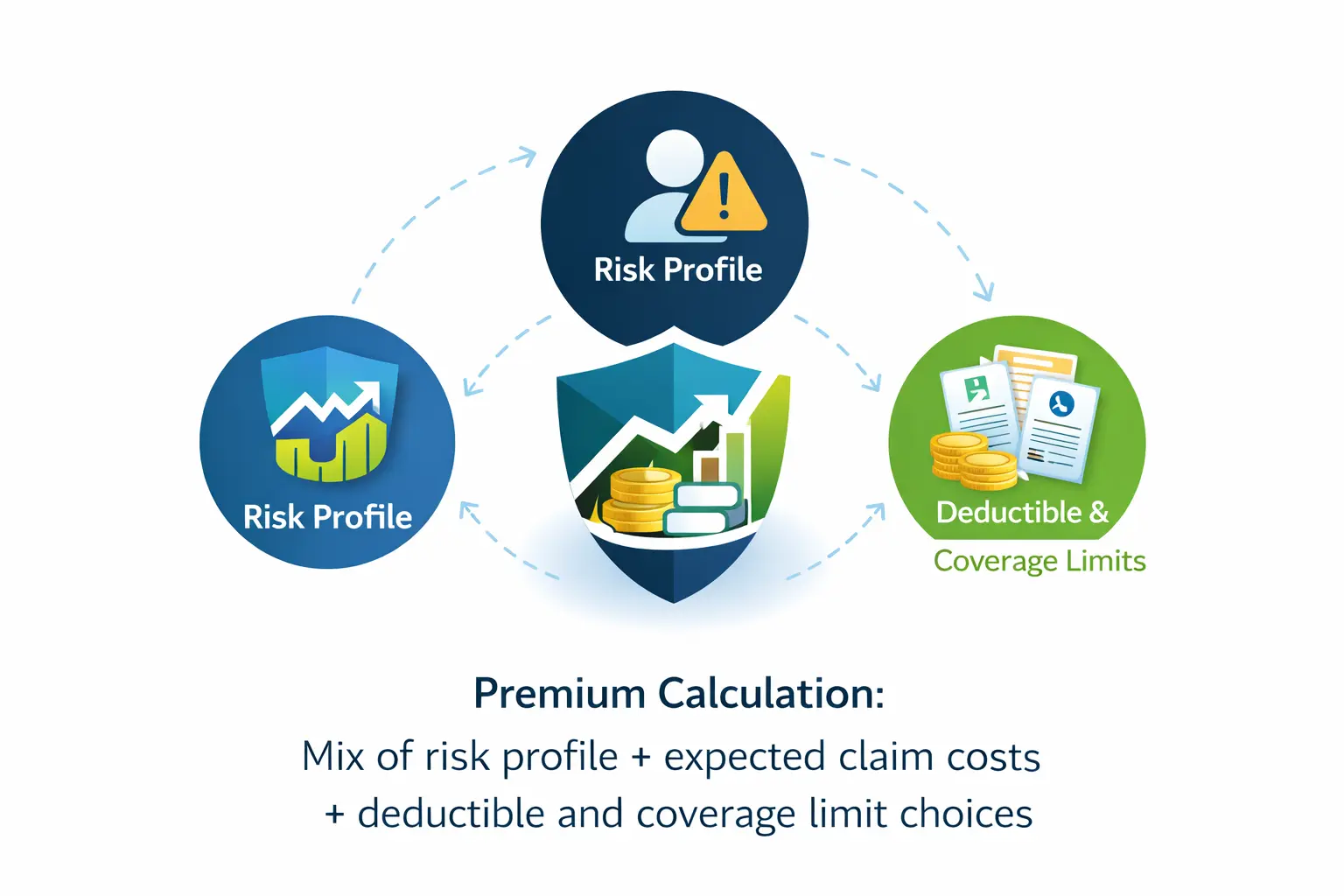 how insurers calculate premiums pricing factors risk profile deductible impact coverage limits simple guide