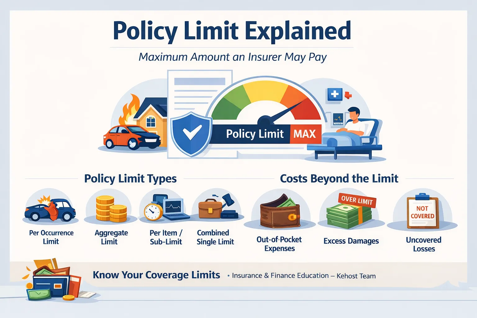 policy limit explained how coverage limits affect insurance cost premium deductible impact and risk profile
